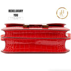 Constance 18 Red Shiny Alligator