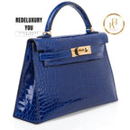Kelly 20 Sellier Mini Blue Electric Alligator
