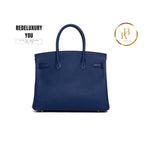 Birkin 30 Blue Electric Gold Hardware