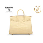 Birkin 25 Matte Vanille Alligator
