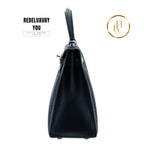 Kelly 25 Sellier Black Silver Crinoline Limited Edition