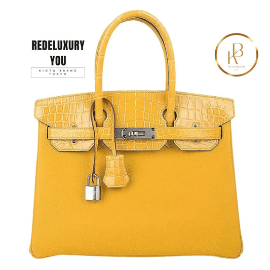 Birkin 30 Jaune Ambre Touch Crocodile