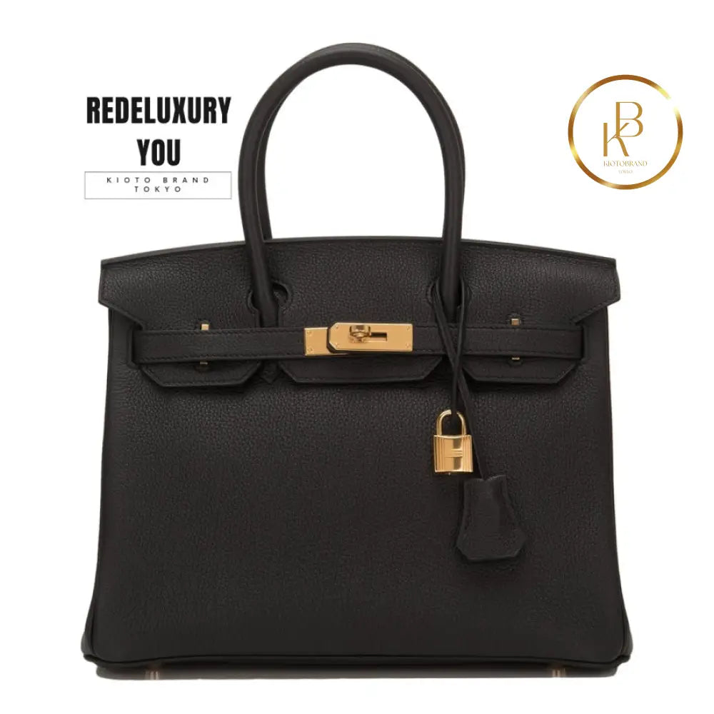 Birkin 30 Black Epsom Gold