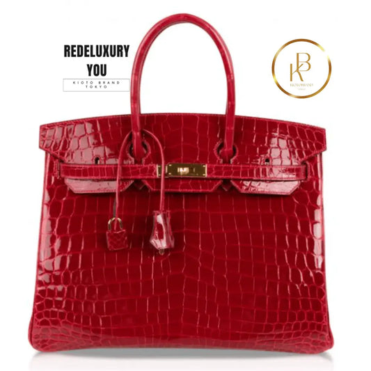 Birkin 35 Lipstick Red Crocodile