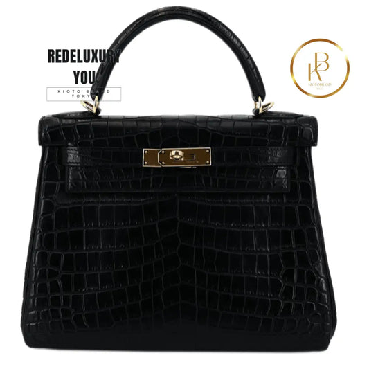 Kelly 28 Matte Nile Croc Black