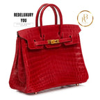 Birkin 25 Red Shiny Lisse