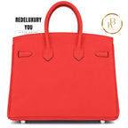 Birkin 25 Capucine Red Orange Togo