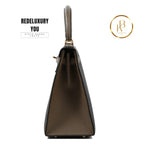 Kelly 28 Sellier Etoupe & Black Epsom