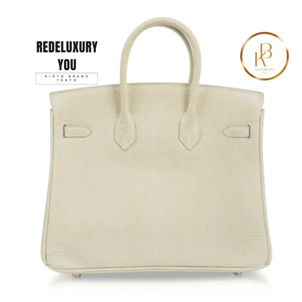 Birkin 25 Blanc Casse Lizard