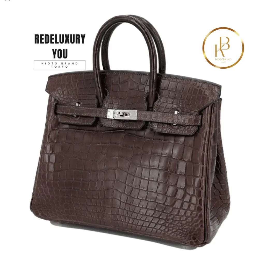 Birkin 25 Ebene Matte Niloticus Crocodile