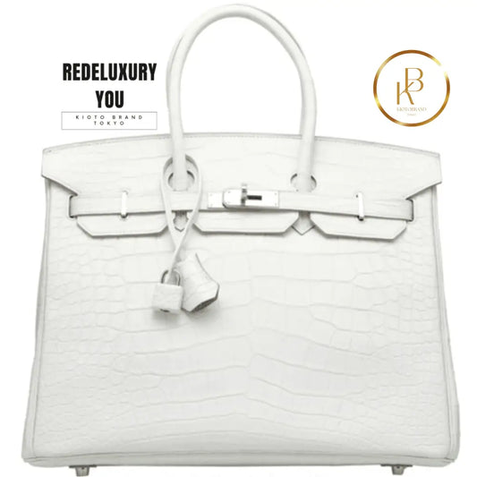 Birkin 35 Silver Nuage Alligator