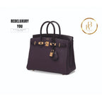 Birkin 25 Touch Matte Prunoir Alligator & Raisin Togo