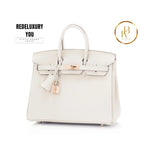 Birkin 25 Craie Rose Gold Hardware