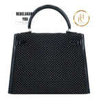 Kelly 25 Sellier Black Silver Crinoline Limited Edition