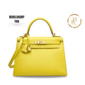 Kelly 28 Sellier Lime Epsom