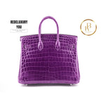 Birkin 25 Violet Niloticus Crocodile