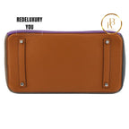 Birkin 35 Arlequin Retourne Ultra Violet Etain Blue Marine Bleu Obscur