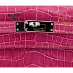 Kelly Pochette Shiny Nile Croc Rose Scheherazade
