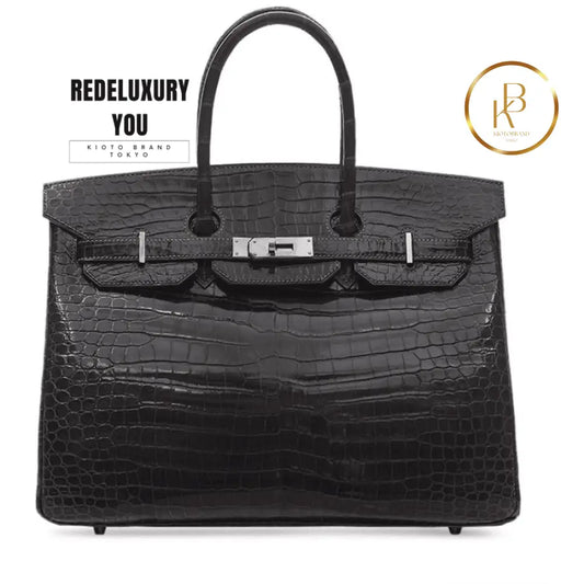 Birkin 35 Porosus Crocodile Leather