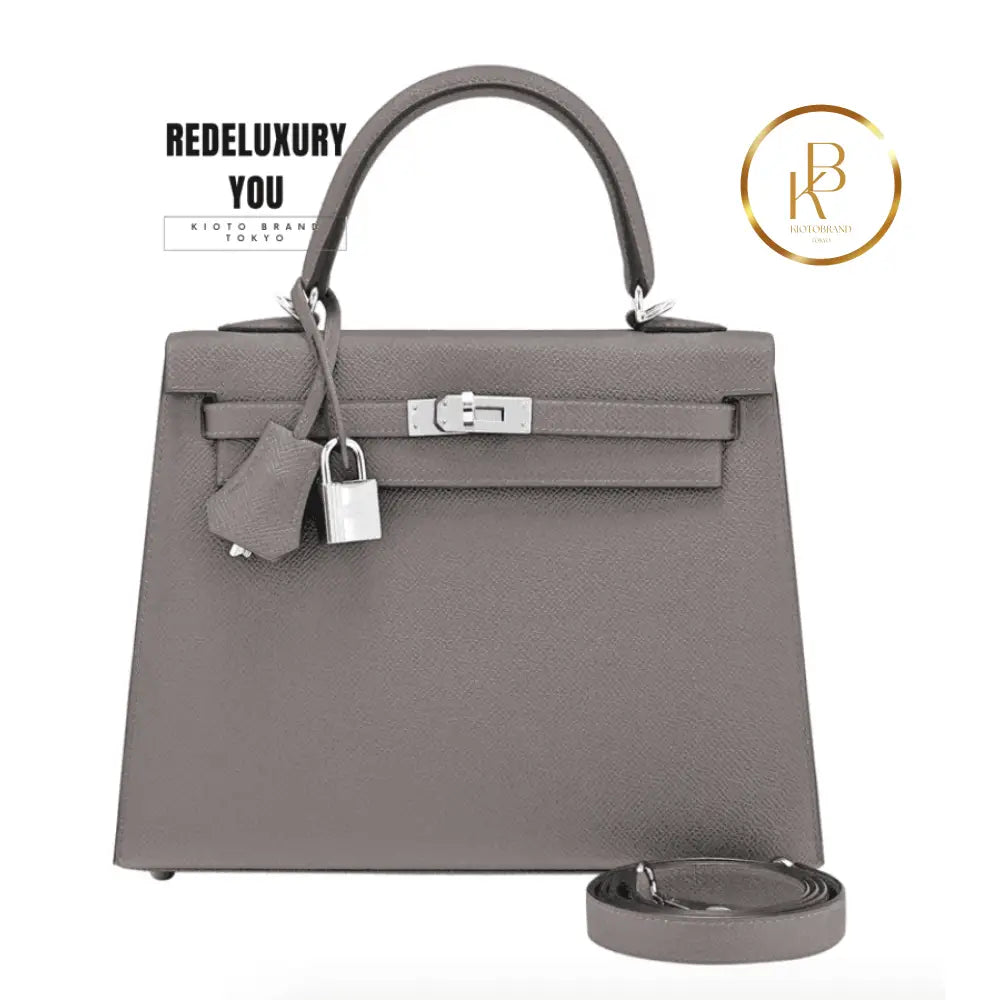 Kelly 25 Etain Tin Grey Sellier