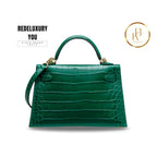 Kelly 20 Mini Ii Vert Emeraude Alligator