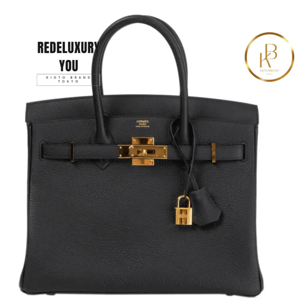 Birkin 30 Black Epsom Gold