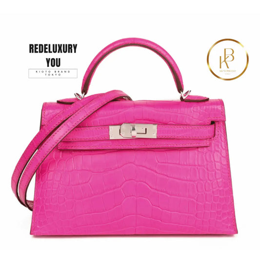 Kelly 20 Mini Ii Sellier Rose Matte Alligator