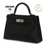 Kelly 20 Mini Sellier Black Chevre Chamkila