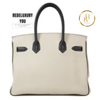 Birkin 30 Hss Craie And Black Togo (Special Order)