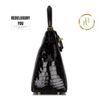 Kelly 28 Sellier Black Shiny Niloticus Crocodile