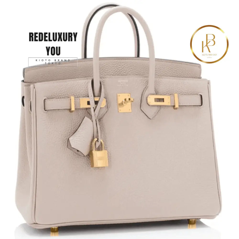 Birkin 25 Gris Tourterelle Togo Dove Grey Bag Gold Hardware