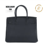 Birkin 30 3 In 1 Black Swift Togo & Toile H