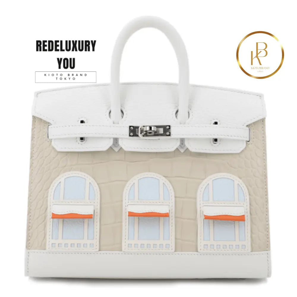 Birkin 20 Faubourg Matte Alligator White Handbags