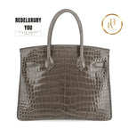 Birkin Hss 30 Gris Tourterelle / Blue Sapphire Porosus