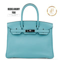 Birkin 30 Retourne Bleu Saint Cyr Clemence