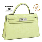 Kelly 20 Mini Ii Jaune Bourgeon Matte Alligator