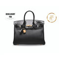 Birkin 25 Touch Shiny Black Nilo Croc & Novillo
