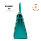 Kelly 28 Sellier Bleu Paon (Special Order)