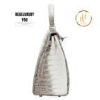 Kelly 25 Matte Niloticus Crocodile Himalaya With Diamonds Palladium Hardw