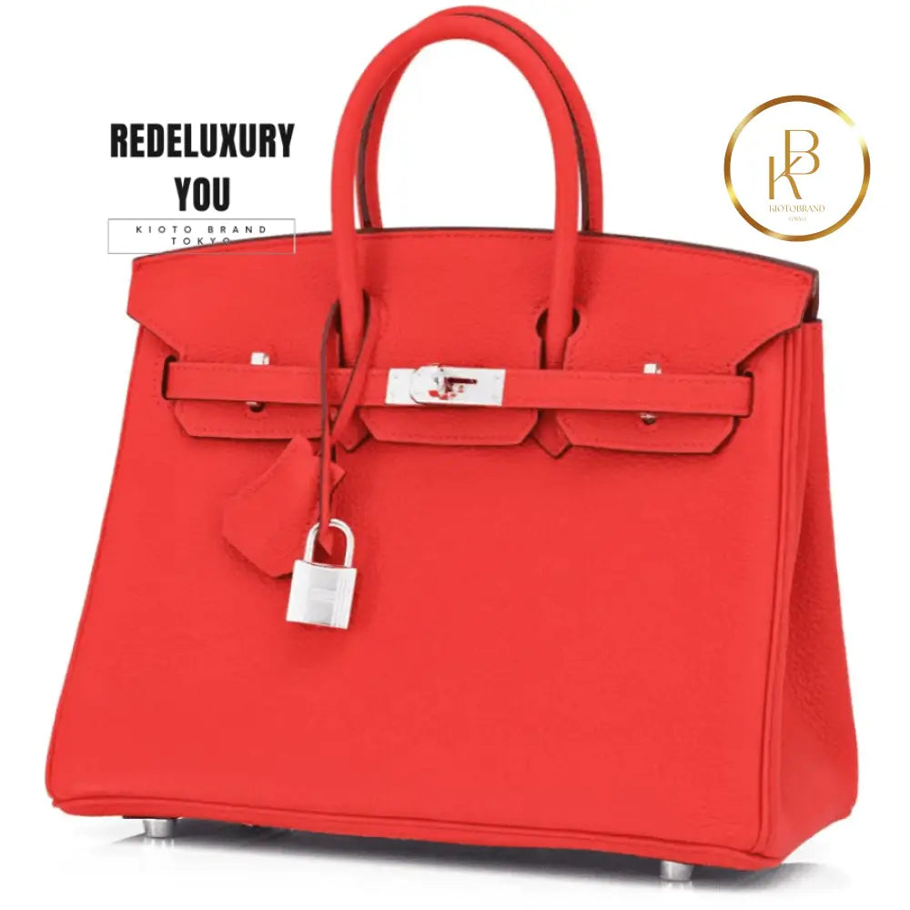 Birkin 25 Capucine Red Orange Togo