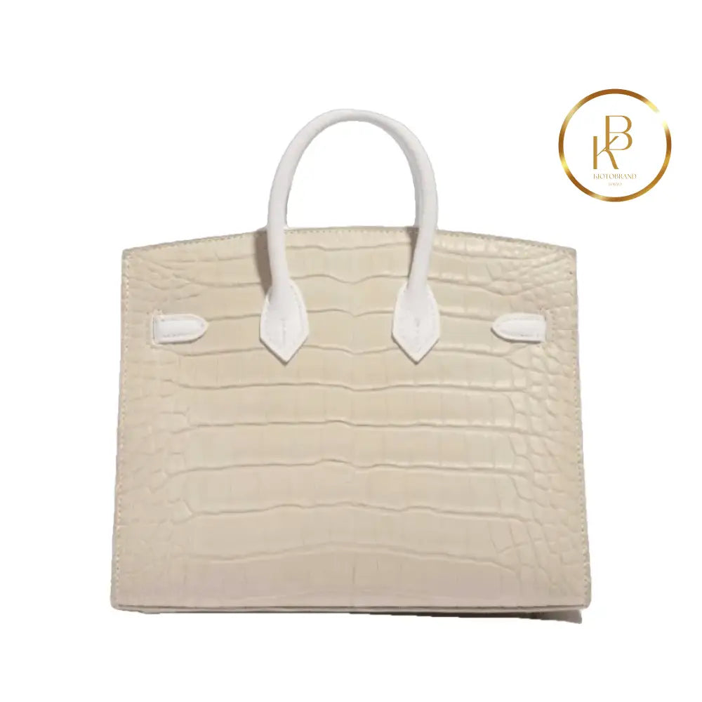 Birkin 20 Faubourg Matte Alligator White