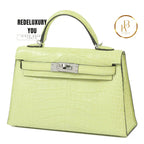 Kelly 20 Mini Ii Jaune Bourgeon Matte Alligator