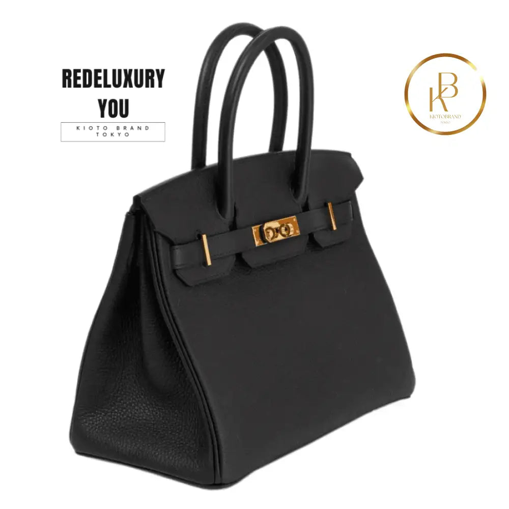 Birkin 30 Black Epsom Gold