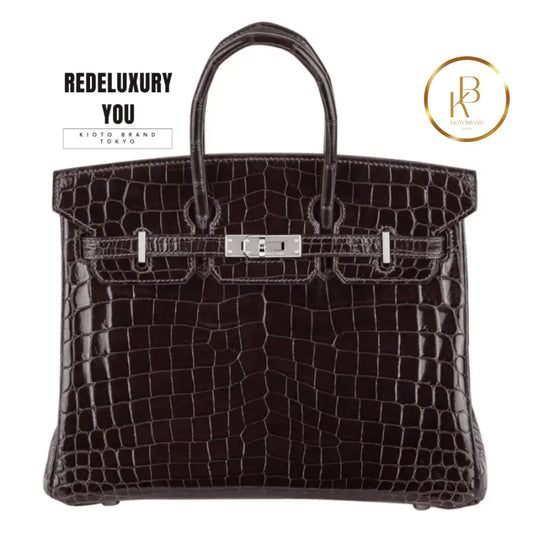 Birkin 25 Cacoan Shiny Niloticus Crocodile