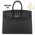 Birkin 25 Sellier Black Epsom Palladium