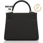 Kelly 28 Black Togo