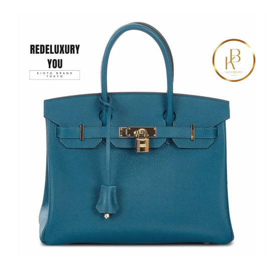 Birkin 30 Teal Blue Bag