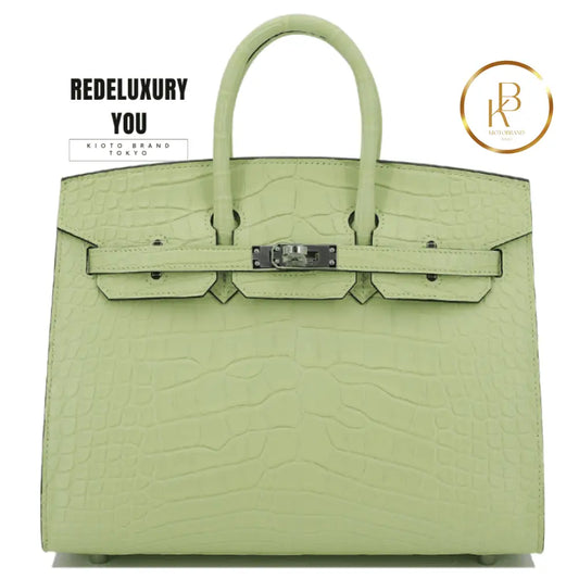 Birkin 25 Sellier Jaune Bourgeon Matte Alligator