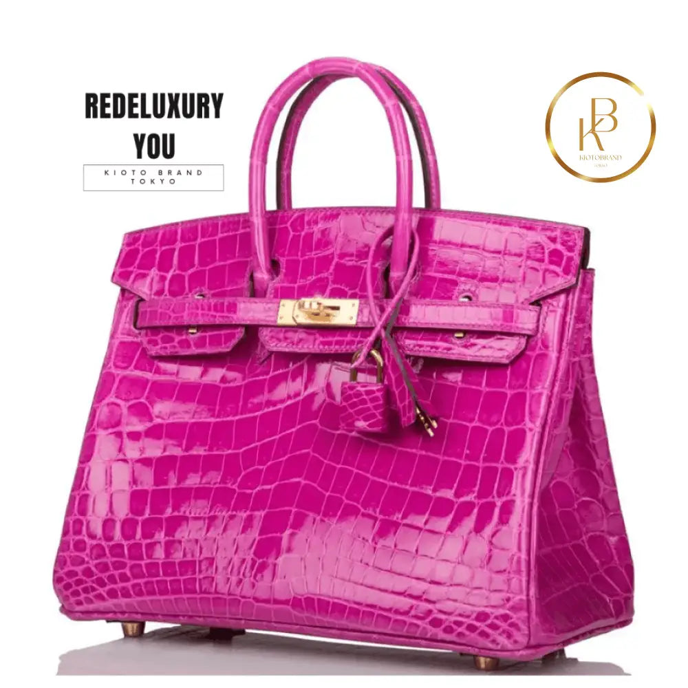 Birkin 25 Rose Scheherazade Niloticus Crocodile