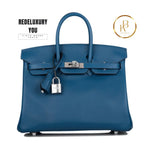 Birkin 25 Deep Blue